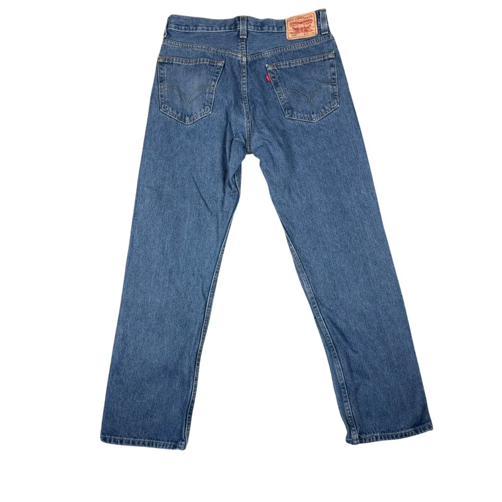 VTG Levis 505 Regular Fit Mens Jeans 34x32 Medium Wash Blue Straight Leg Denim